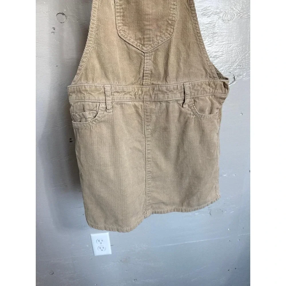 The Childrens Place Girls Tan Corduroy Overall Jumper Dress Size 10 Khaki Skirt